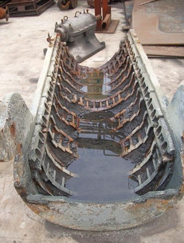 鋼鐵廠高爐布料溜槽修復(fù) 鋼鐵廠高爐布料溜槽修復(fù)